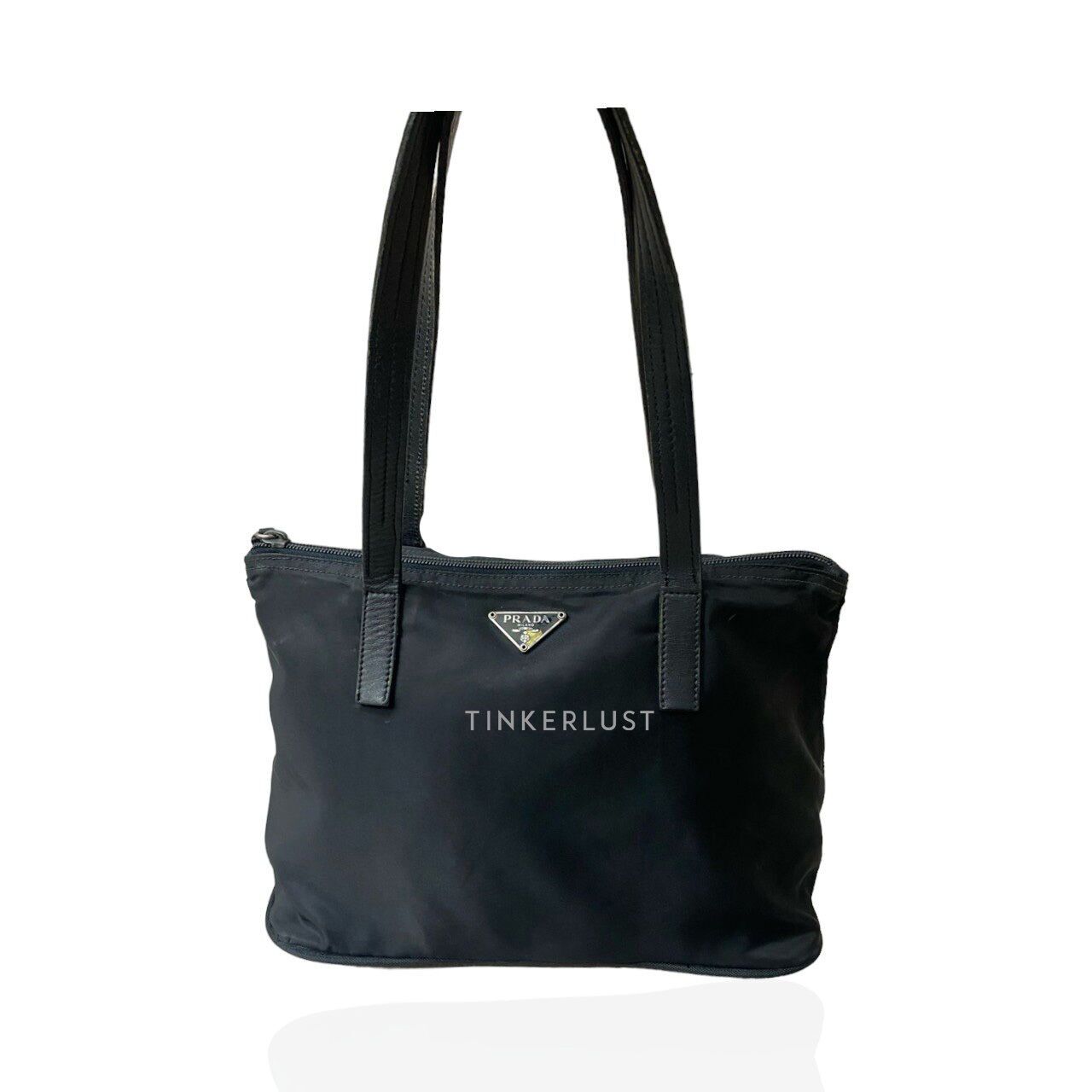 tas tote bag Prada Vela Sport Black Nylon Tote Bag Tinkerlust